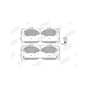 Bromsbeläggsats, Framaxel, ford transit buss, transit flak/chassi, transit skåp, transit tourneo buss, 1135167, 1144288, 131814