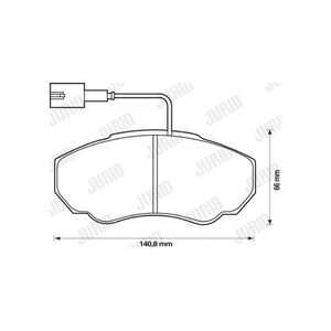 Bromsbeläggsats, Framaxel, citroën,fiat,peugeot, 0006000629136, 0006000629137, 425242, 425243, 425458, 71752979, 77362219, 7736