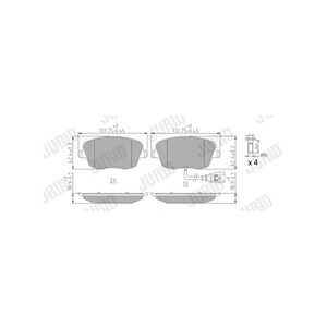 Bromsbeläggsats, Framaxel, seat cordoba, skoda fabia ii, fabia combi ii, roomster, roomster praktik, vw polo, polo sedan iv, 6Q