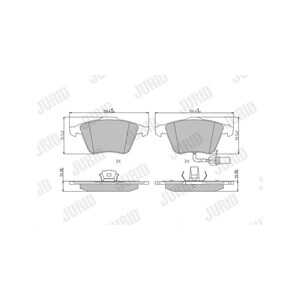 Bromsbeläggsats, Framaxel, audi,seat, 4E0698151F, 4E0698151M, 4F0 698 151 A, 4F0 698 151A, 4F0 698 151D, 4F0698151A, 4F0698151B