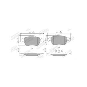 Bromsbeläggsats, Framaxel, renault, 410600011R, 8660000764