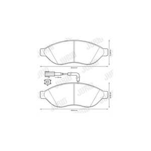 Bromsbeläggsats, Framaxel, citroën,fiat,peugeot, 1607878380, 1612433880, 1623842380, 425355, 425356, 425357, 425461, 77364014, 