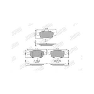 Bromsbeläggsats, Framaxel, dacia,nissan,renault, 410600379R, 410601306R, 410605961R, 410607115R, 410A12582R, 440603905R, 440607