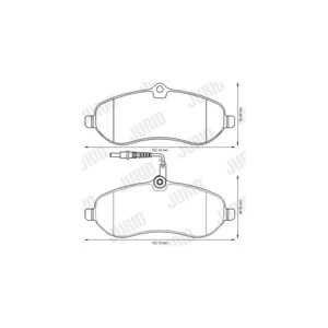 Bromsbeläggsats, Framaxel, citroën,fiat,peugeot,toyota, 1617279580, 1623160380, 425363, 425364, 425365, 425366, 4254A1, 4254A2,