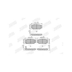 Bromsbeläggsats, Framaxel, suzuki swift iii, swift iv, swift sedan ii, 5520057K10, 5581057K00, 5581057K01, 5581057K02, 5581063J