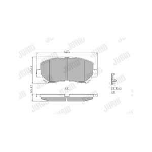 Bromsbeläggsats, Framaxel, mazda cx-5, K0Y13323Z, K0Y13328Z, K0Y13328ZA, K0Y13329Z, KCYR3328Z, KDY93328Z, KDY93328Z9C