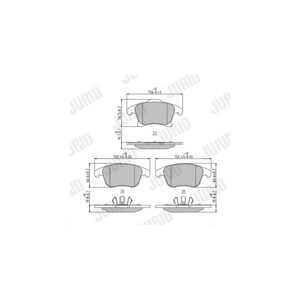 Bromsbeläggsats, Framaxel, ford galaxy iii, galaxy mk van iii, mondeo halvkombi v, mondeo sedan v, mondeo turnier v, s-max, 186