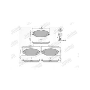 Bromsbeläggsats, Framaxel, mercedes-benz, 0084202820, 0084203820