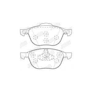 Bromsbeläggsats, Framaxel, ford, 1695810, 1712024, 1797211, 2048661, AV612K021BA, AV612K021BB, CV612K021BA, MECV6J2K021AA