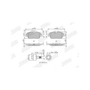 Bromsbeläggsats, Framaxel, bmw i3 [i01], 34106884267, 34116862309