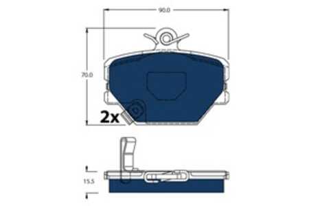 Bromsbeläggsats, Framaxel, smart fortwo cabrio, fortwo coupé, 451 421 00 10, 451 421 01 10, A 451 421 00 10, A 451 421 01 10