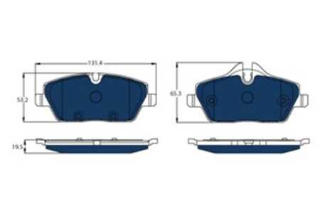 Bromsbeläggsats, Framaxel, bmw i3 [i01], 34 10 6 884 267, 6 884 267