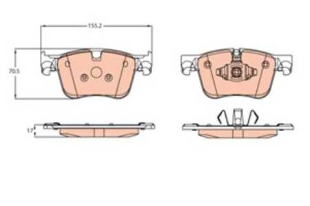 Bromsbeläggsats, Framaxel, citroën,ds,opel,peugeot,vauxhall, 16 231 623 80