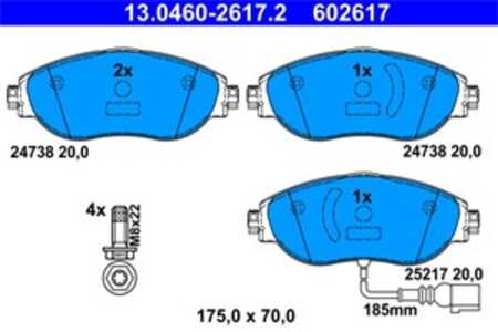 Bromsbeläggsats, Framaxel, audi,cupra,seat,skoda,vw, 3Q0 698 151 B, 5Q0 698 151 AJ, 5Q0 698 151 K, 5Q0 698 151 L, 8V0 698 151 C