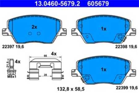 Bromsbeläggsats, Framaxel, fiat tipo halvkombi, tipo kombi, tipo sedan, 77367628, 77367910, 77368368