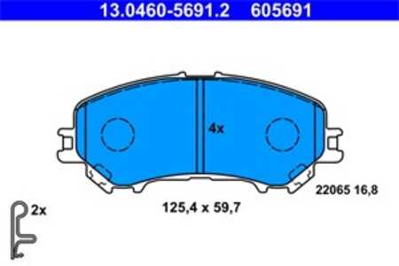 Bromsbeläggsats, Framaxel, nissan qashqai suv ii, x-trail iii, x-trail van, renault kadjar, koleos ii, 41 06 015 96R, 41 06 04E