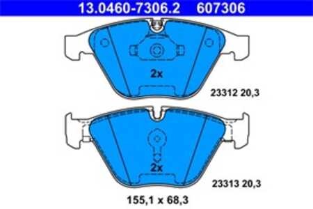 Bromsbeläggsats, Framaxel, bmw 5 [e60], 5 touring [e61], 7 [e65, e66, e67], 34 11 6 794 915