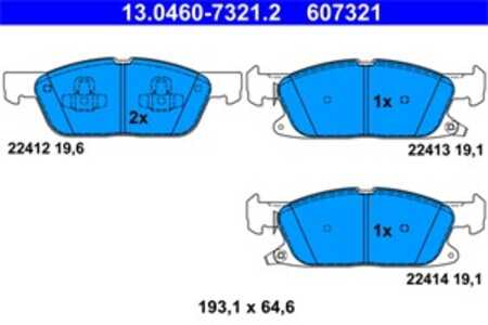 Bromsbeläggsats, Framaxel, ford galaxy iii, galaxy mk van iii, s-max, ford usa edge, 1884555, 2241923, 5311711, 5320463, E1GC-2