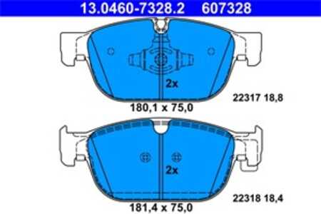 Bromsbeläggsats, Framaxel, volvo, 31445975, 31445976, 31476722, 31476723, 31499905, 31499906, 31665288