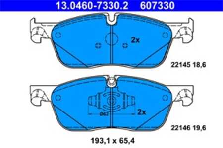 Bromsbeläggsats, Framaxel, jaguar,land rover, C2C 41984, J9C 17007, LR061373, LR072681, LR118006