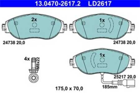 Bromsbeläggsats, Framaxel, audi,cupra,seat,skoda,vw, 3Q0 698 151 B, 5Q0 698 151 AJ, 5Q0 698 151 K, 5Q0 698 151 L, 8V0 698 151 C