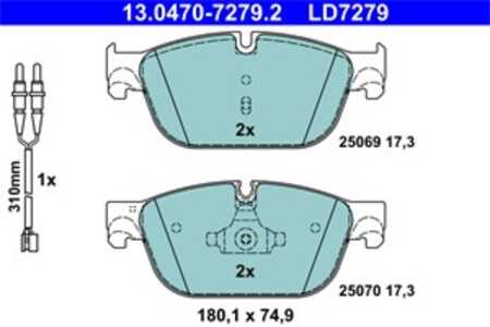 Bromsbeläggsats, Framaxel, citroën,ds,peugeot, 16 101 040 80, 16 118 393 80, 16 172 725 80, 4254 73