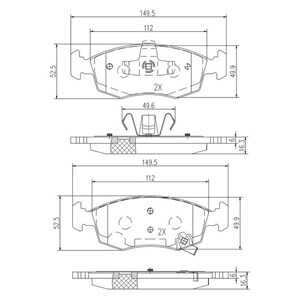 Bromsbeläggsats, Framaxel, fiat panda, panda van, lancia ypsilon, 77365927, 77365945, 77366212, 77366274, 77366378