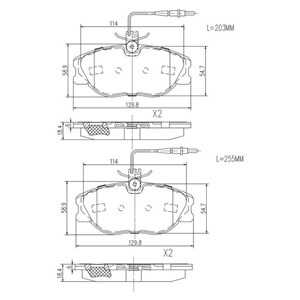 Bromsbeläggsats, Framaxel, citroën,fiat,lancia,peugeot, 4251 09, 4251 10, 4251.09, 4251.10, 4254 53, 4254.53, 71752992, 7736223