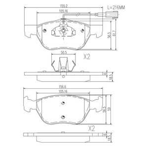 Bromsbeläggsats, Framaxel, alfa romeo,fiat,lancia, 0000009947935, 0000009947955, 0000009948334, 0000077362331, 0009950637, 7087