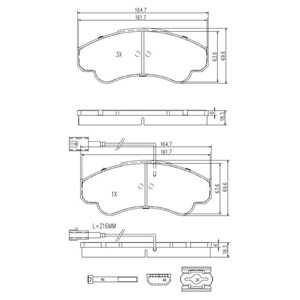 Bromsbeläggsats, Framaxel, citroën,fiat,peugeot, 4252 44, 4252 45, 4252.44, 4252.45, 4254 59, 4254.59, 71752978, 71770070, 7736