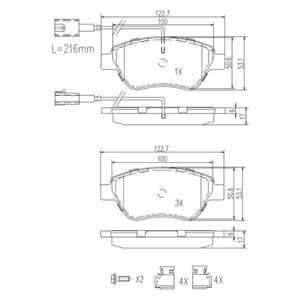 Bromsbeläggsats, Framaxel, citroën,fiat,peugeot, 0071754647, 4254 06, 4254 07, 4254 96, 4254.06, 4254.07, 4254.96, 71752983, 71