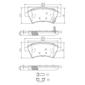 Bromsbeläggsats, Framaxel, fiat sedici, suzuki sx4, sx4 sedan, 55810-79J00, 55810-79J00-000, 55810-79J10, 71742853, 71750033