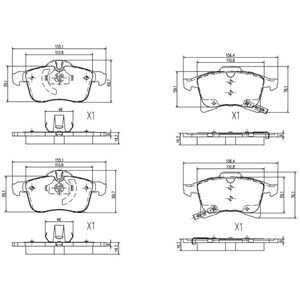 Bromsbeläggsats, Framaxel, chevrolet,opel,vauxhall, 09192157, 09195064, 16 05 099, 16 05 177, 16 05 456, 16 05 992, 16 05 998, 