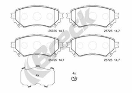 Bromsbeläggsats, Framaxel, mazda 6 kombi, 6 sedan, 6 skåp / kombi, G4YA3328Z, G4YA3328ZA, GHY13328Z, GHY93328Z, GHY93328ZA, GHY