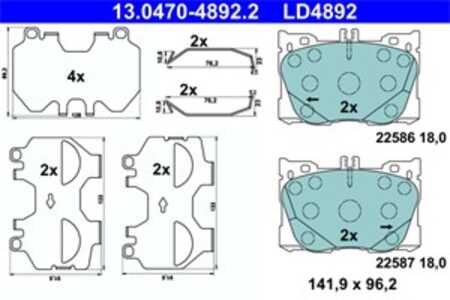 Bromsbeläggsats, Framaxel, mercedes-benz, 000 420 49 00, 000 420 50 00, 000 420 79 00, 000 420 84 03, 000 420 90 00, A 000 420 