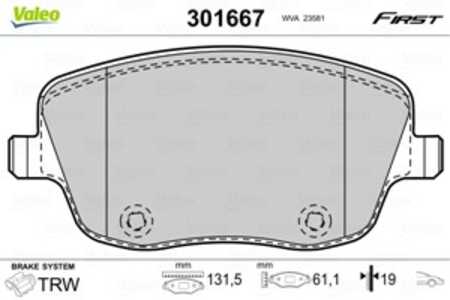 Bromsbeläggsats, Framaxel, seat,skoda,vw, 6Q0698151A