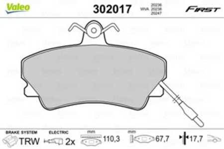 Bromsbeläggsats, Framaxel, renault espace ii, 6025170170, 6025171456