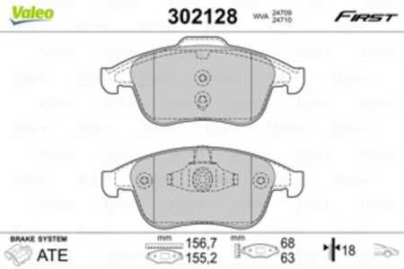 Bromsbeläggsats, Framaxel, renault, 410600011R, 410607585R