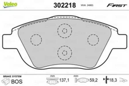 Bromsbeläggsats, Framaxel, citroën c3 picasso, c4 cactus, ds3, ds3 cabriolet, 1607083180, 1611140580, 1629038380, 1647863580, 4