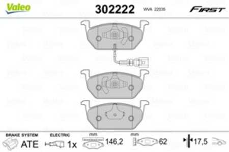 Bromsbeläggsats, Framaxel, audi,seat,skoda,vw, 5Q0698151C, JZW698151AS