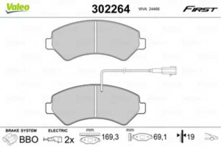 Bromsbeläggsats, Framaxel, citroën,fiat,peugeot, 1612433680, 1612433780, 71770042, 71773145, 77364015, 77364161, 77364318, 7736