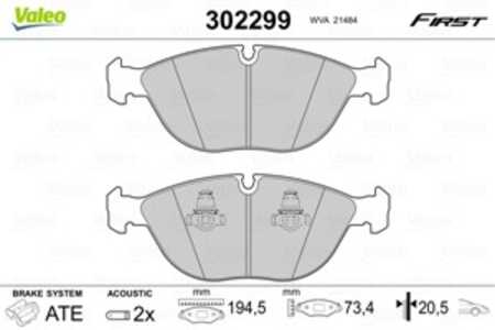 Bromsbeläggsats, Framaxel, alpina,audi,bmw,chrysler,mercedes-benz,vw, 0034202120, 0034209120, 2104200120, 34 11 1 162 884, 34 1