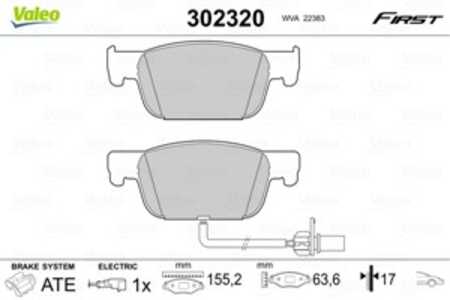 Bromsbeläggsats, Framaxel, audi a4 allroad b9, a4 b9, a4 b9 avant, a5, a5 cabriolet, a5 sportback, 8W0698151AA, 8W0698151AB, 8W