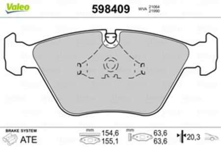 Bromsbeläggsats, Framaxel, bmw 3 [e46], 3 cabriolet [e46], 3 coupé [e46], 3 touring [e46], 5 [e39], 5 touring [e39], 34 11 1 16