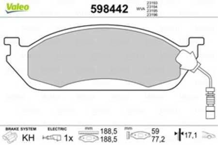 Bromsbeläggsats, Framaxel, mercedes-benz m-klass [w163], 1634200020, 1634200320, A1634200320