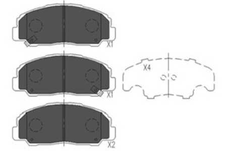 Bromsbeläggsats, Framaxel, daihatsu feroza hard top, feroza soft top, rocky soft top, taft, 0446560080, 0446560100, 0449160060,