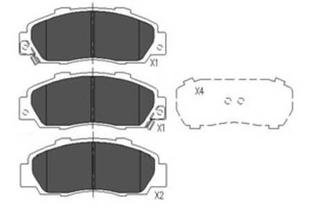 Bromsbeläggsats, Framaxel, acura,honda, 06450S0AJ00, 06450S0KJ11, 06450S2HJ00, 06450S84G00, 06450S87A00, 45022S00G10, 45022S10A