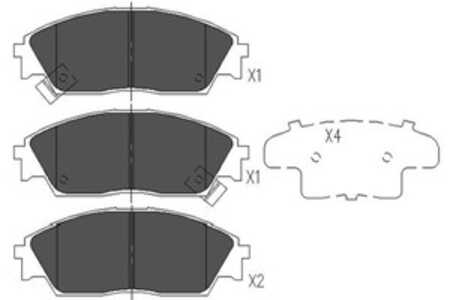 Bromsbeläggsats, Framaxel, honda, 15022SH3G33, 45022SE0000, 45022SE0010, 45022SE0020, 45022SE0509, 45022SE1305, 45022SF1000, 45