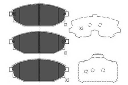 Bromsbeläggsats, Framaxel, hyundai galloper ii, mitsubishi galloper, 58101M1A00, S2000100, SB000027, SB000100