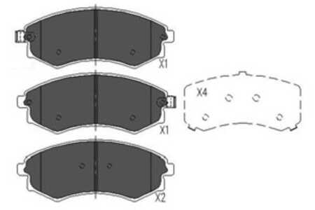 Bromsbeläggsats, Framaxel, hyundai,kia,nissan, 4106048R91, 5810133A00, 5810134A20, 5810135A10, 5810139A10